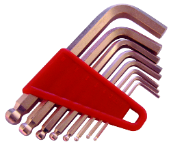 Juegos de llaves hexagonales con punta esférica antichispa de cobre 250g