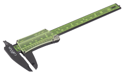 Bolsillo-caliper hecho de plástico antichispa 235 (1/20 - 1/128)