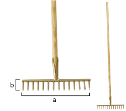 Rastrillo antichispa bronce mango 1500 360x60