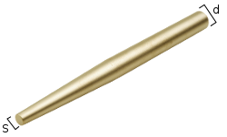 Punzon conico diseño extra fuerte antichispa de bronce 220 5 x 16