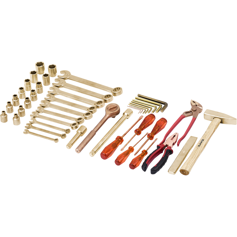 Kit de herramientas básico 44 piezas sin maletin de bronce 6600g