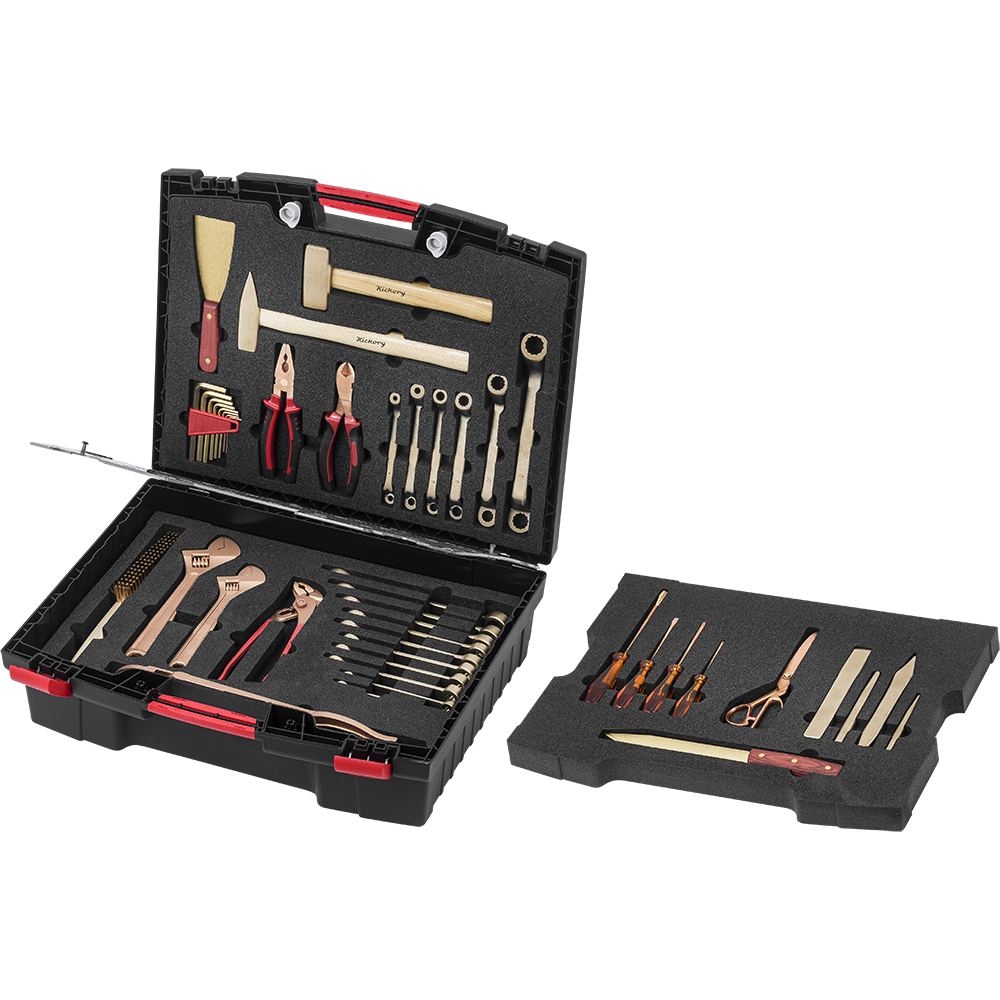 Kit de herramientas de los técnicos 45 piezas con incrustaciones de espuma de bronce 16300g