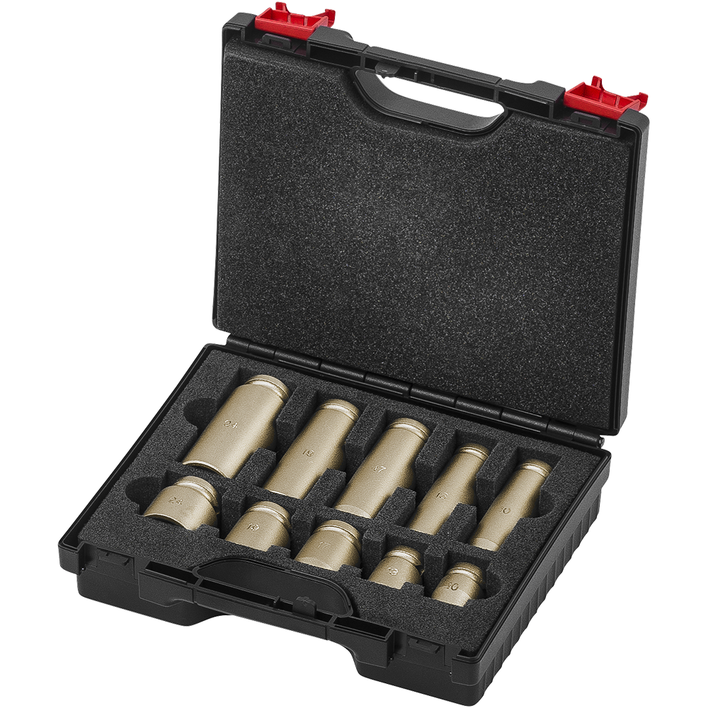 Juego de socket de impacto 12 corto y largo 10 piezas 10 24mm