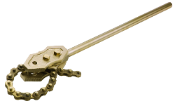 Llave antichispa bronce tubo cadena trabajos pesados 685x65