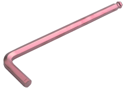 Llave hexagonal 6 puntos con extremo esférico patrón largo antichispa de cobre 180 x 6mm