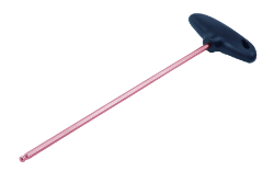 Llave de bola con mango en T antichispa de cobre 100 x 4mm