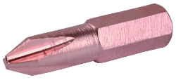 Brocas de destornillador PH 1/4" antichispa 3 cobre