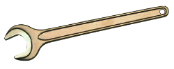 Llave antichispa bronce una sola boca pulgadas 90 1 4