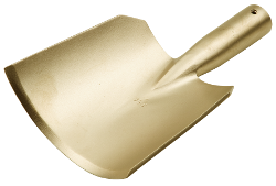 Raspador cóncavo en bronce opcional con asa antichispa 100x165