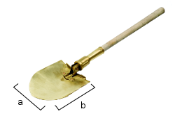 Pala antichispa bronce plegable 710 160x210