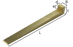 Cuna de bronce con gancho 340 x 20 x 40 x 20 x 20 antichispa