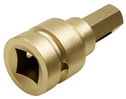 Tapon de destornillador de bronce de impacto hexagonal bit 3 4 antichispa 50 19