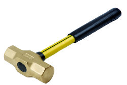 Martillo de mina con mango de fibra de vidrio 1000g