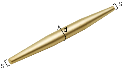 Punzon en forma de huso antichispa de bronce 200 8 x 17