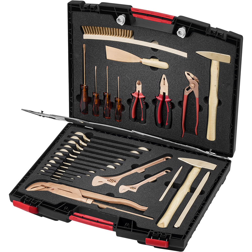 Kit de herramientas de maquinista 29 piezas con incrustación de espuma de bronce 15400g