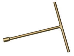 Llave antichispa bronce tubo 6 puntas mango T 80x430